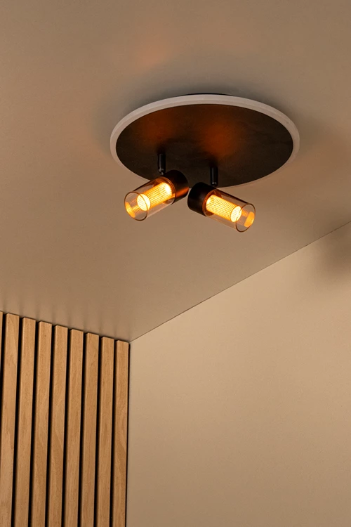 Lucide EVERINA - Deckenleuchte - Ø 30 cm - LED Dim. - CCT - 2200K/6500K - Schwarz | Essential - Atmosphäre 2